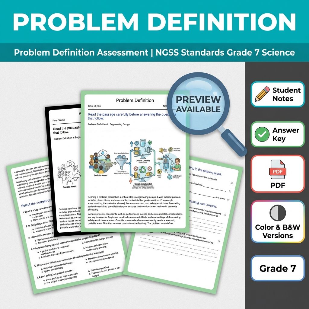 Grade 7 Science Full Year Bundle | NGSS Assessment Worksheets & Resources — included worksheet 32