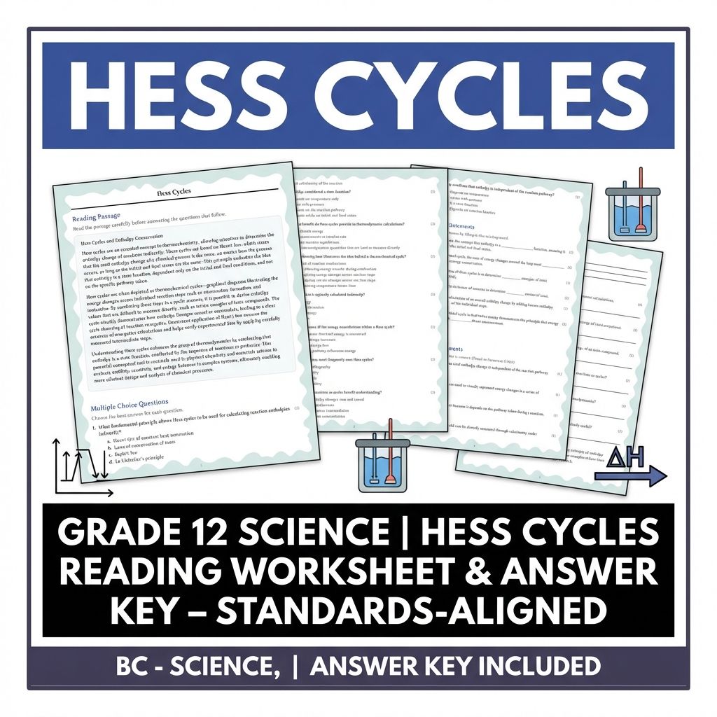 Grade 12 Science | Hess Cycles Worksheet & Answer Key – Standards-Aligned