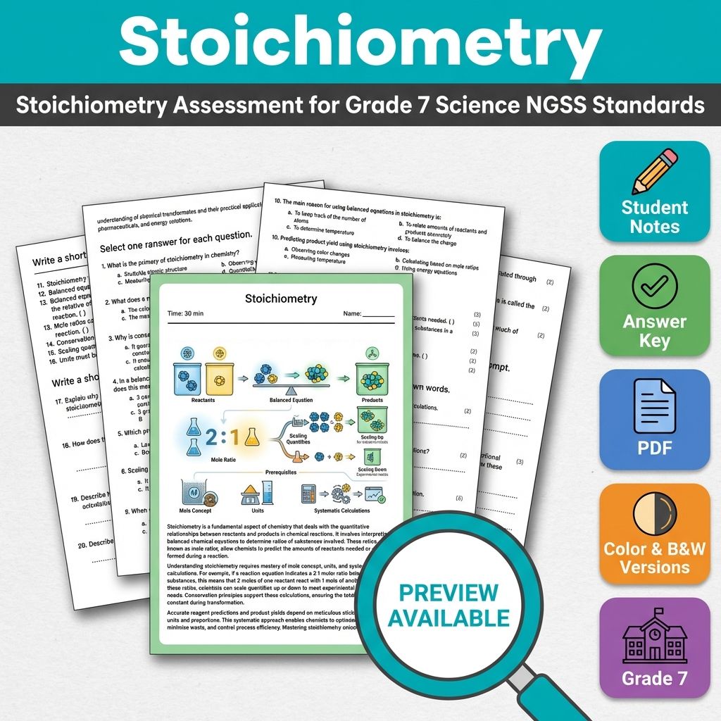 Grade 7 Science Full Year Bundle | NGSS Assessment Worksheets & Resources — included worksheet 33