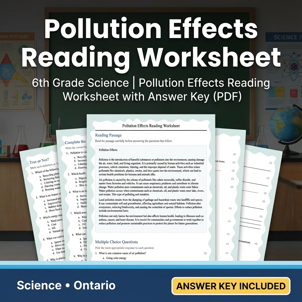 Grade 6 Science Unit Bundle – Ecosystems, Biodiversity & Environmental Impact — included worksheet 7