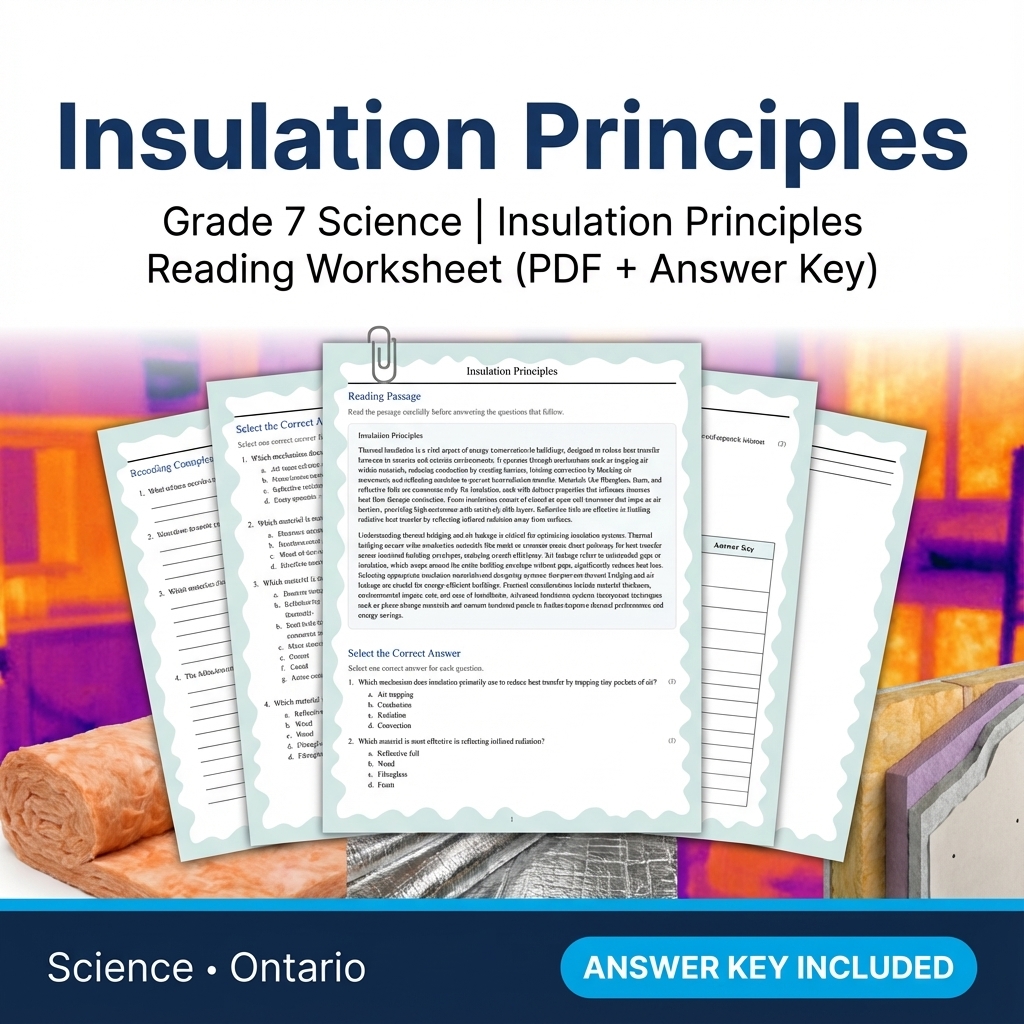 Grade 7 Science | Thermal Energy & Transfer Worksheet Bundle  — included worksheet 10