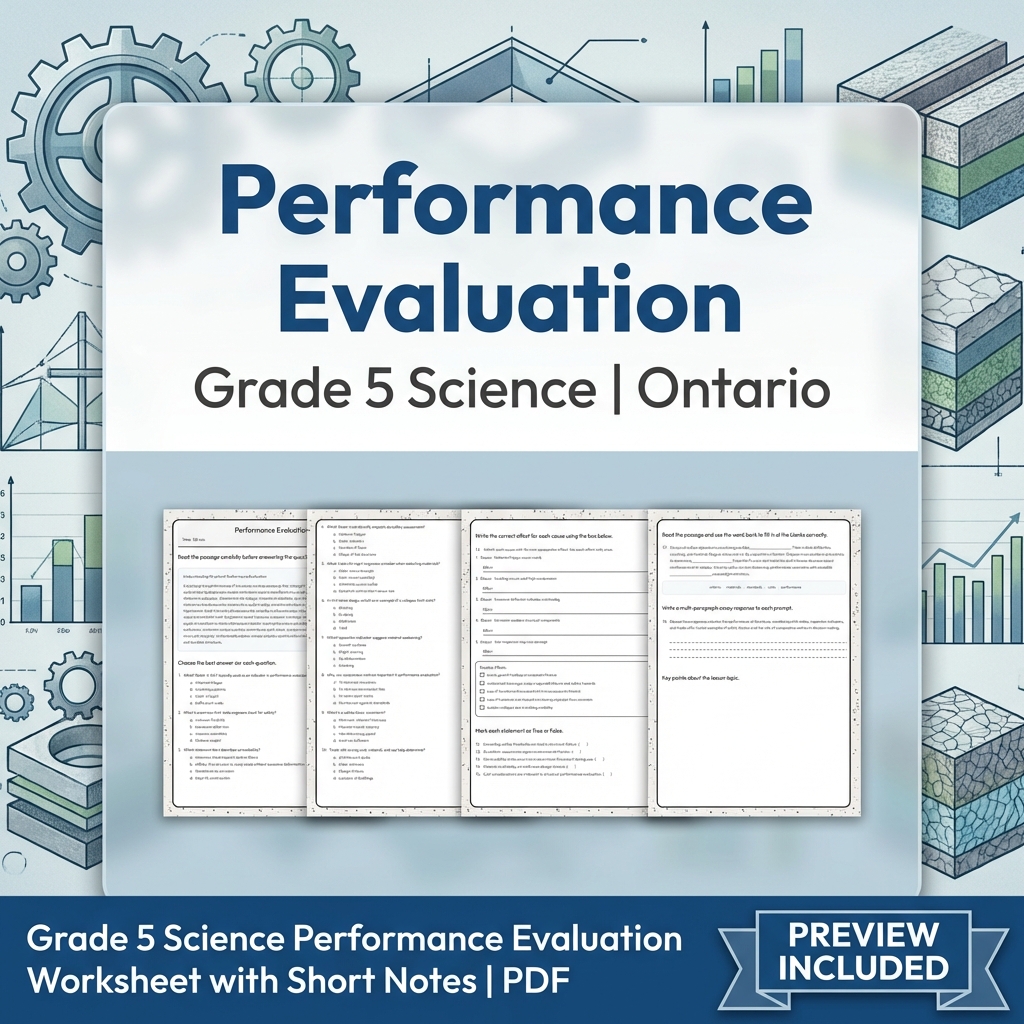 Grade 5 Science Lesson Group Bundle | Ontario Mechanical Structures & Forces — included worksheet 7