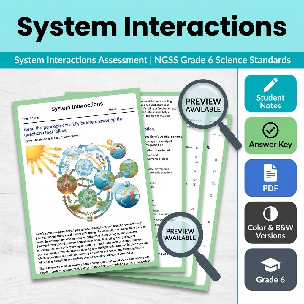 Grade 6 Science Mini Bundle – Earth's Systems NGSS Standards-Aligned — included worksheet 5