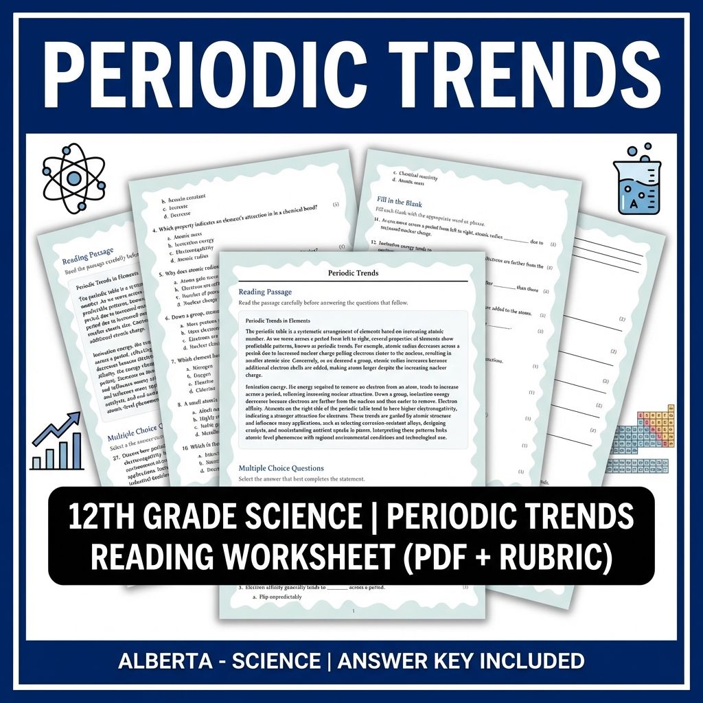 Grade 12 Science Bundle – Atomic Spectra to Electromagnetic Waves (PDF + Rubric) — included worksheet 45