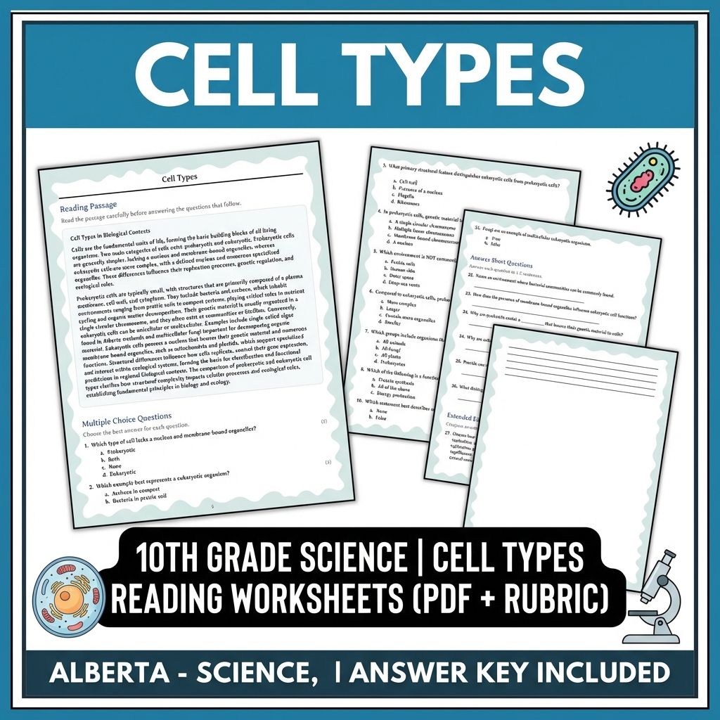 Grade 10 Science | Cell Systems, Energy, & Homeostasis (Standards-Aligned) — included worksheet 11