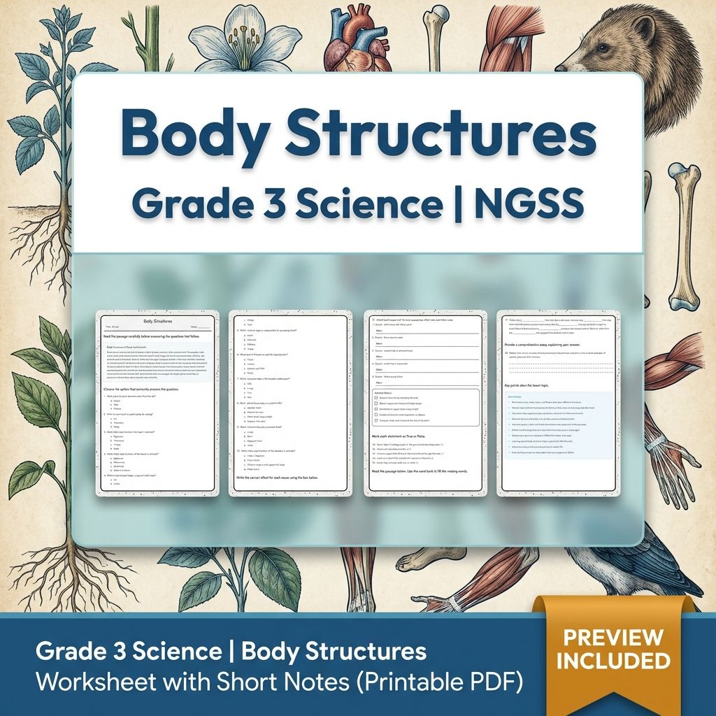 Grade 3 Science Worksheet Pack (NGSS Aligned) | Full Year Curriculum Bundle — included worksheet 9