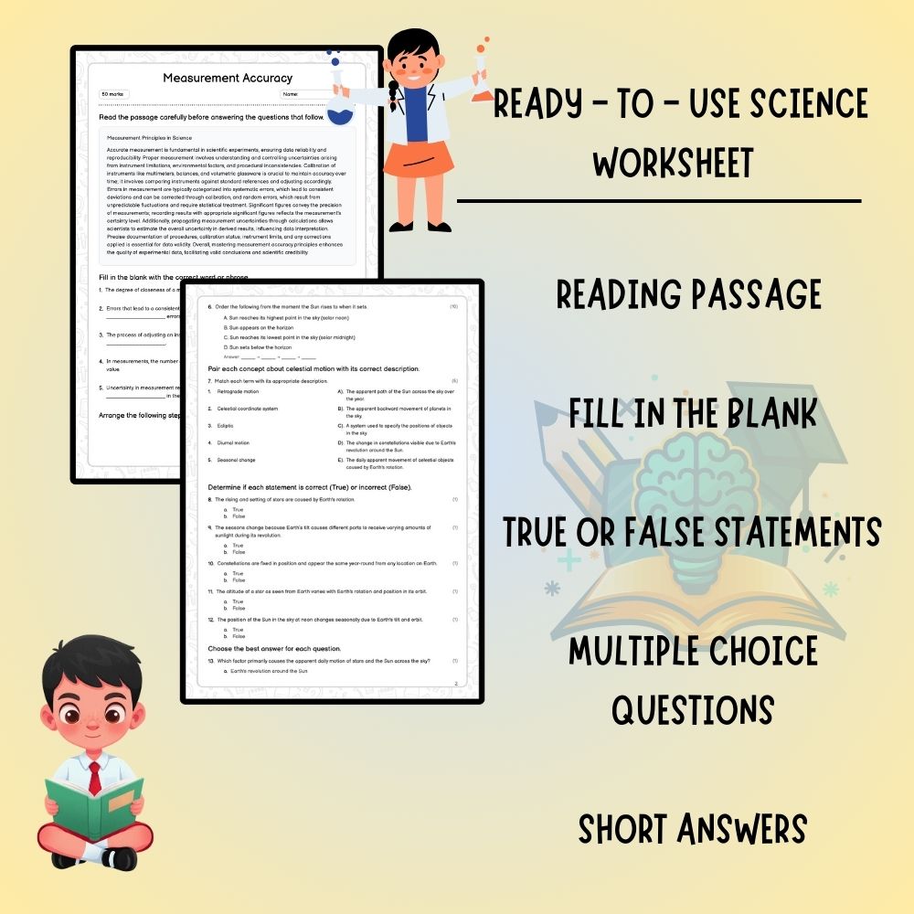 Grade 10 Science worksheet worksheet — Grade 10 Science | Measurement Accuracy Worksheet (PDF) for Ontario Standards — page 2