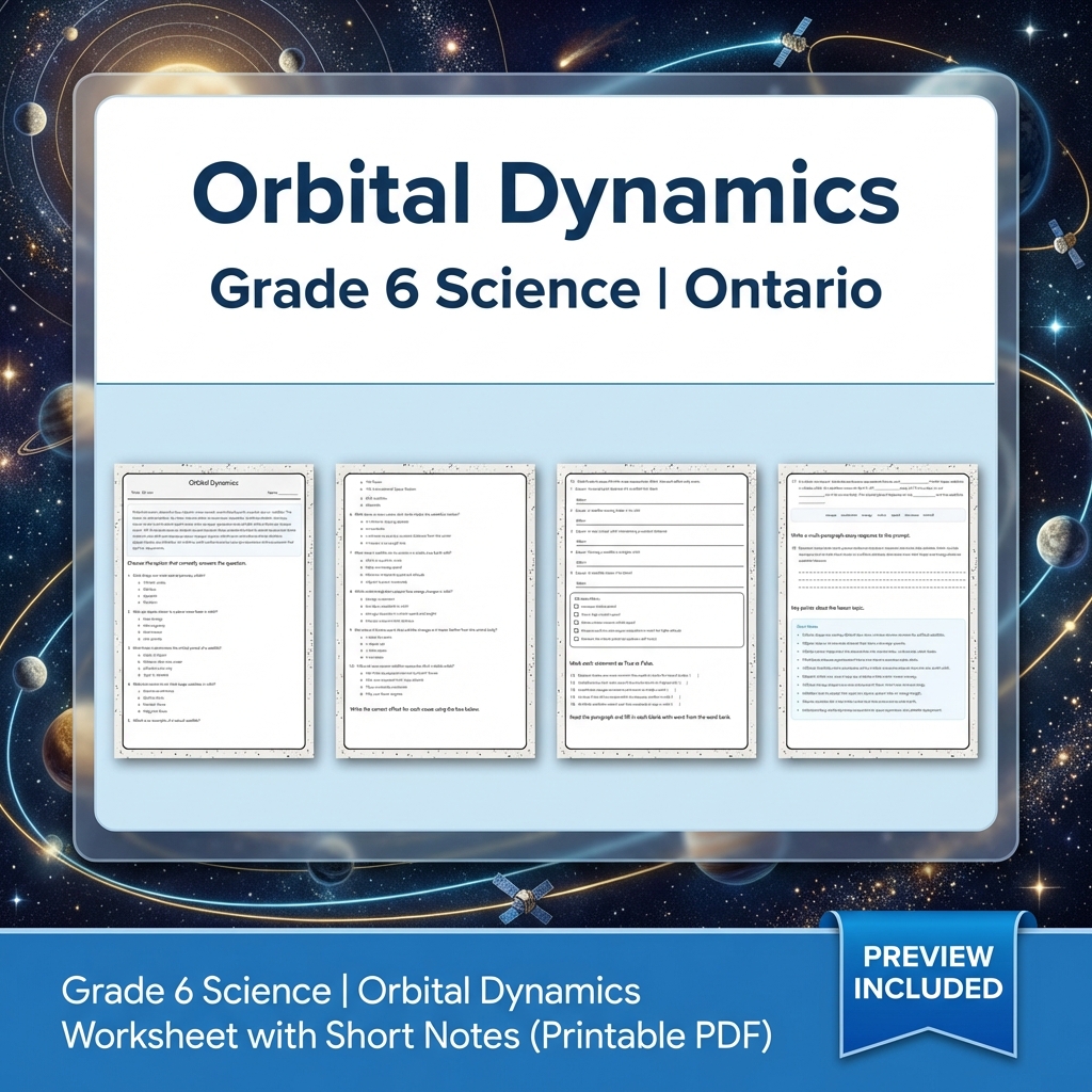 Grade 6 Science Lesson Group Bundle – Ontario Curriculum Worksheets — included worksheet 8