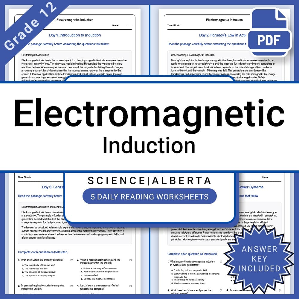 Grade 12 Science Full Year Bundle | Physics, Waves, Circuits — included worksheet 47