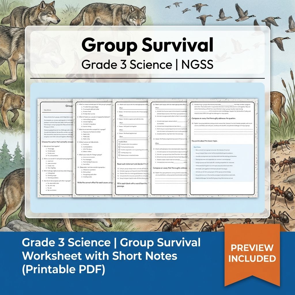 Grade 3 Science NGSS Ecosystems Unit Bundle – Interactions & Energy  — included worksheet 1