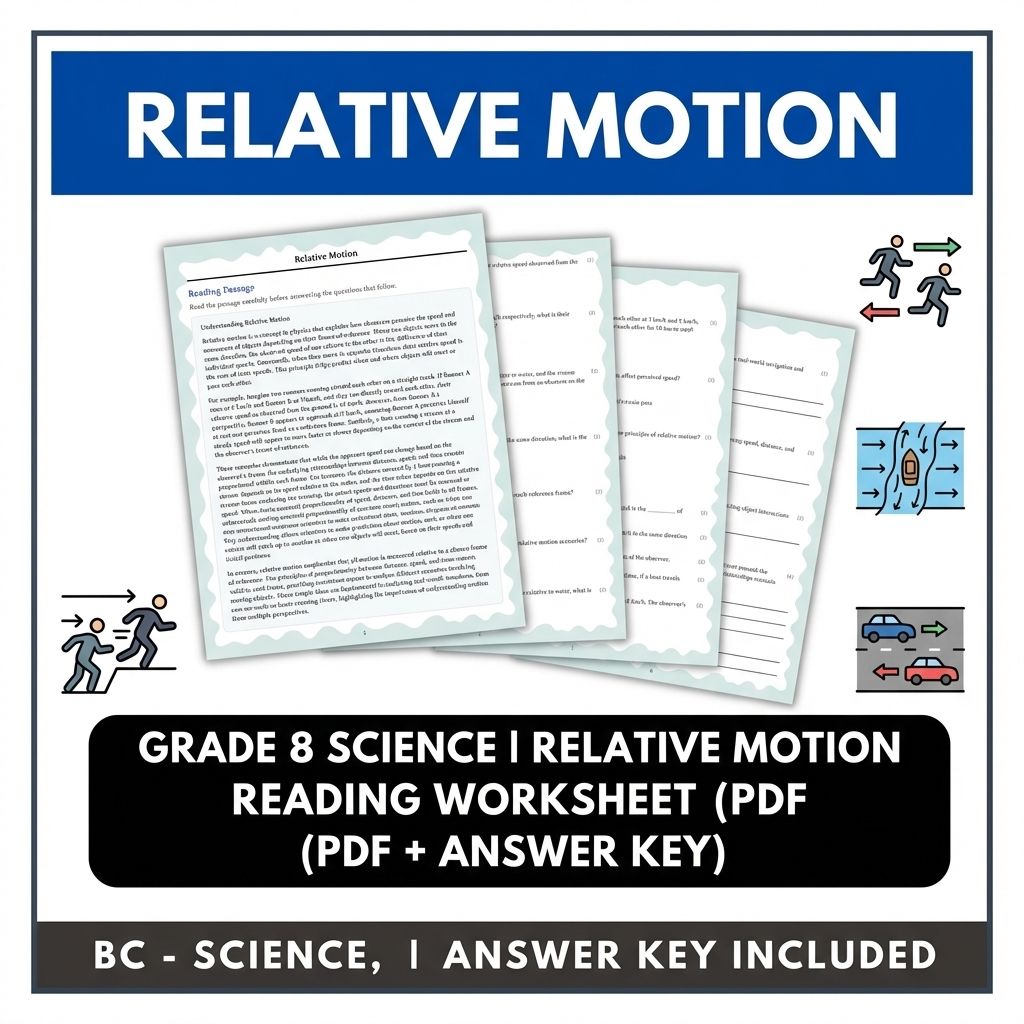 Grade 8 Science | Relative Motion Reading Worksheet (PDF + Answer Key)