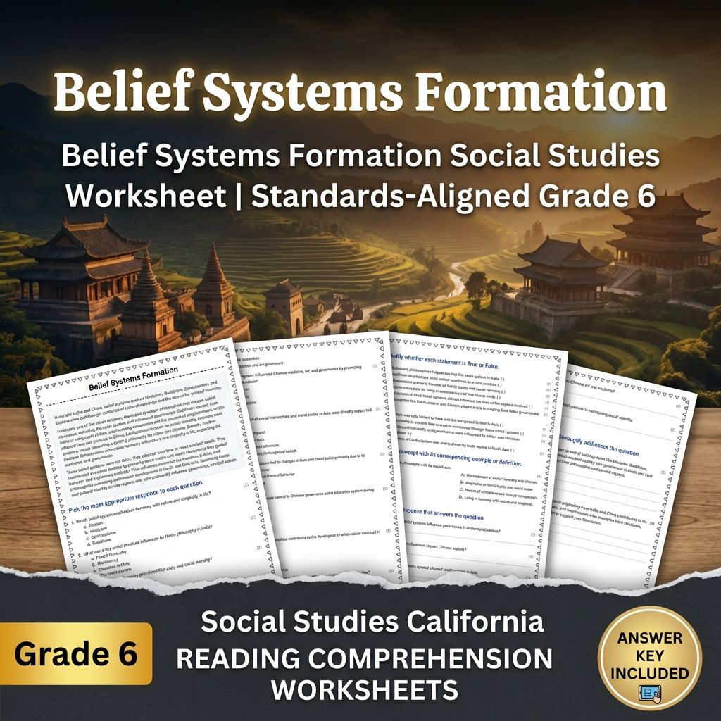 Grade 6 Social Studies Worksheet Pack | Ancient Civilizations & Geography — included worksheet 20