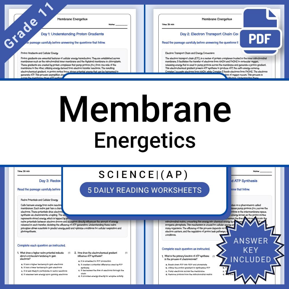 Grade 11 Science Biology and Ecosystems AP Lesson Bundle — included worksheet 11