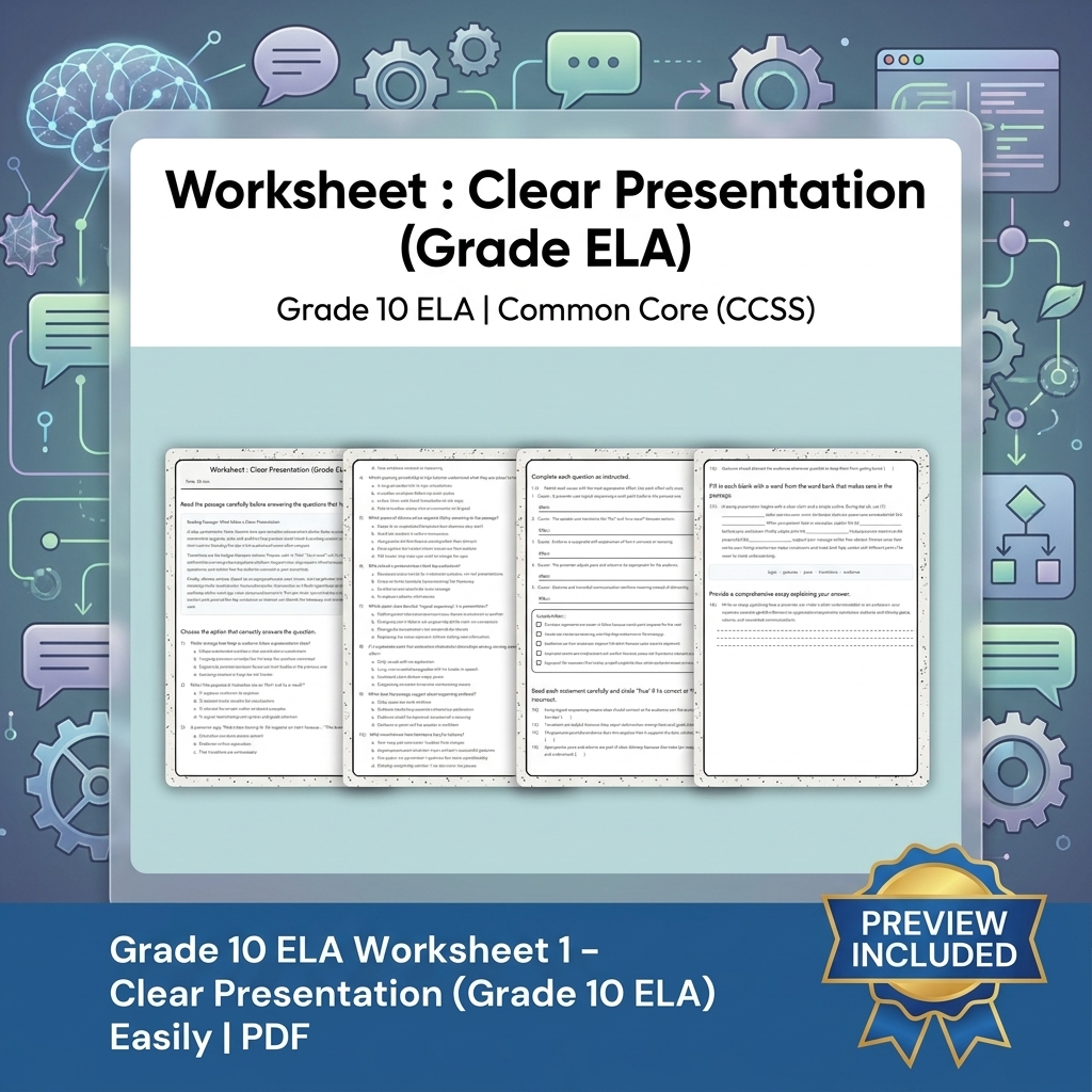 Grade 10 Source Integration & Writing Skills ELA Full-Year Bundle (CCSS) — included worksheet 34