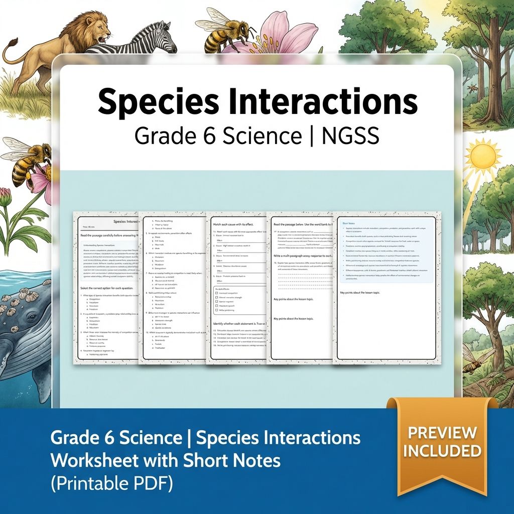 Grade 6 Science Worksheet Bundle | NGSS-Aligned Full Year Resource Pack — included worksheet 31