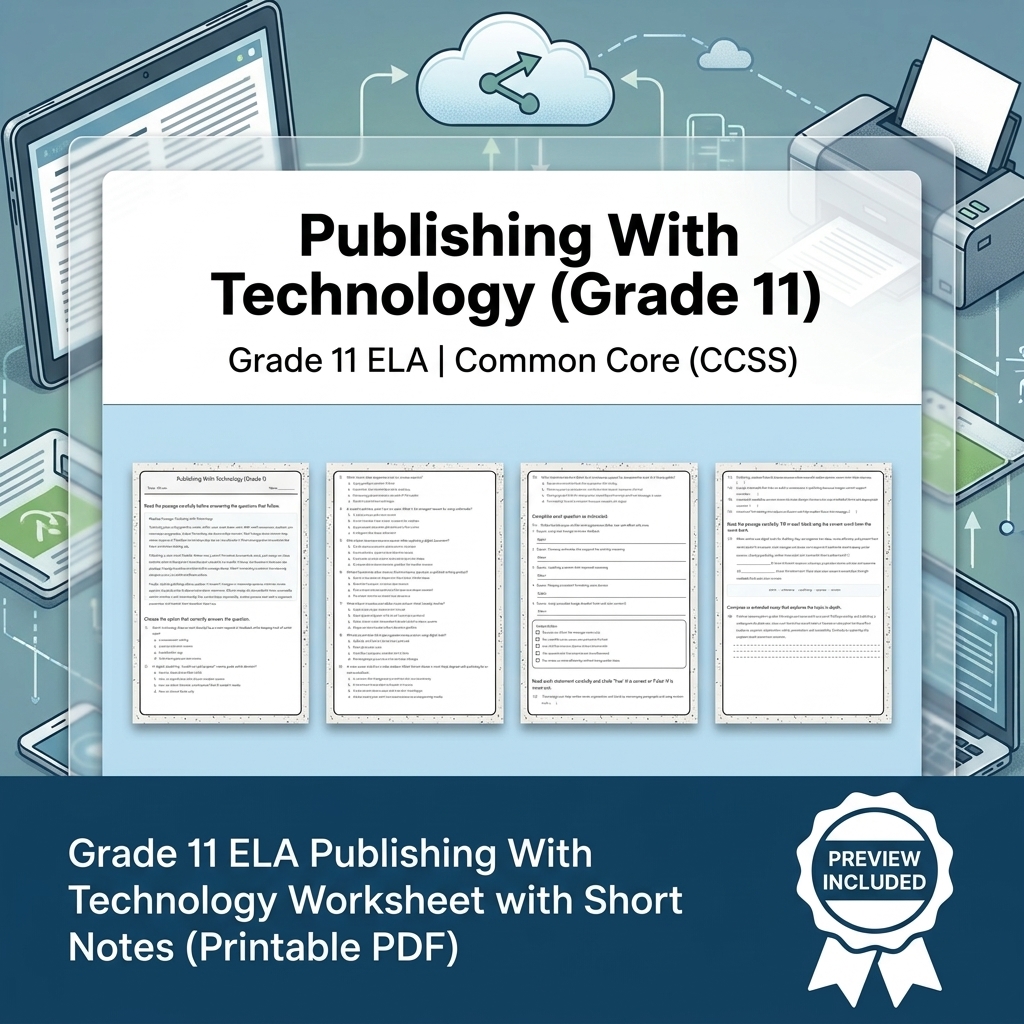Grade 11 ELA Text Analysis and Writing Full-Year Bundle: Common Core (CCSS) — included worksheet 30