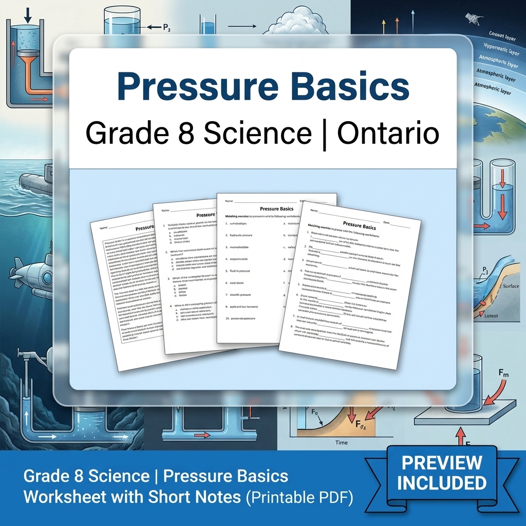 Grade 8 Science Full Year Bundle | Water Systems & Hydrostatics Curriculum — included worksheet 47