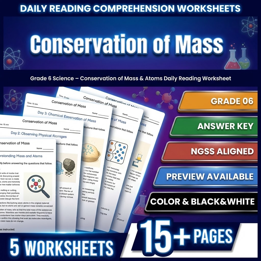 Grade 6 Science Matter and Its Interactions Lesson Bundle | NGSS — included worksheet 5