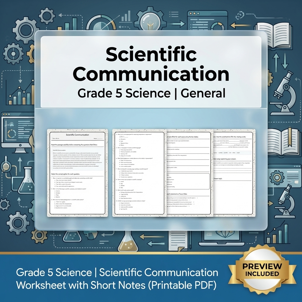 Grade 5 Science Lesson Group: Comprehensive Worksheets & Activities — included worksheet 5