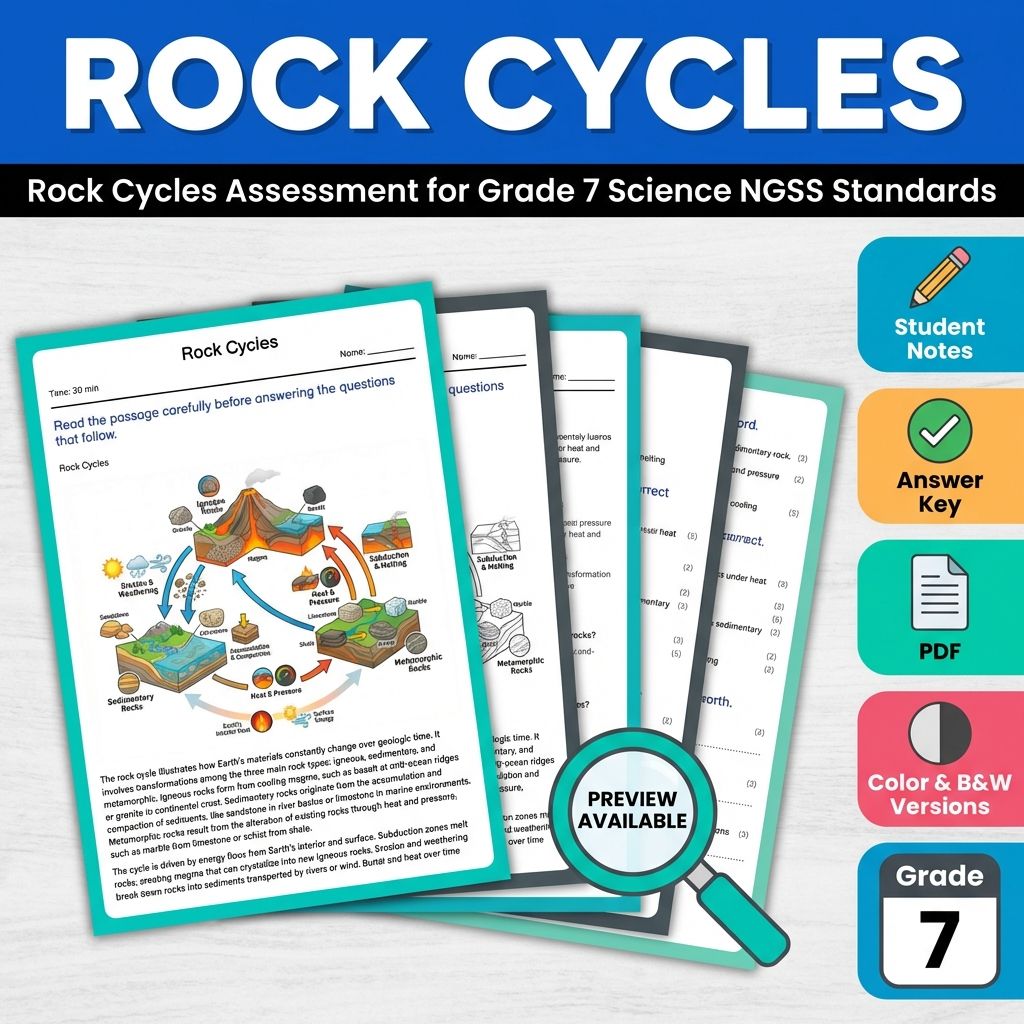 Grade 7 Science Lesson | Earth's Systems NGSS Not specified Unit — included worksheet 5
