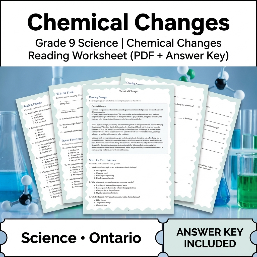 Grade 9 Science Bundle – Comprehensive NGSS-aligned Activities & Answer Keys — included worksheet 50