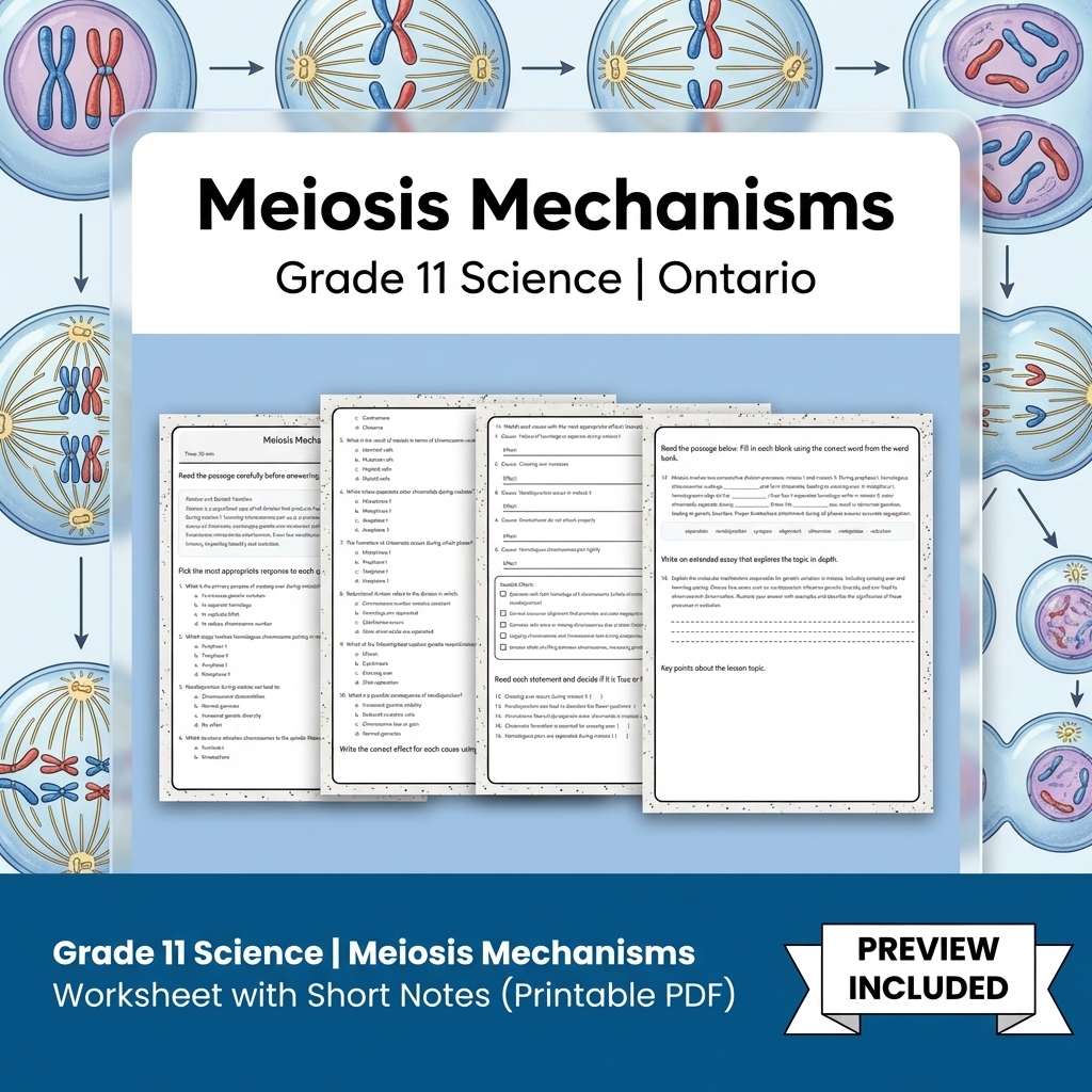Grade 11 Science Full Year Bundle | Ontario Curriculum & Framework — included worksheet 51