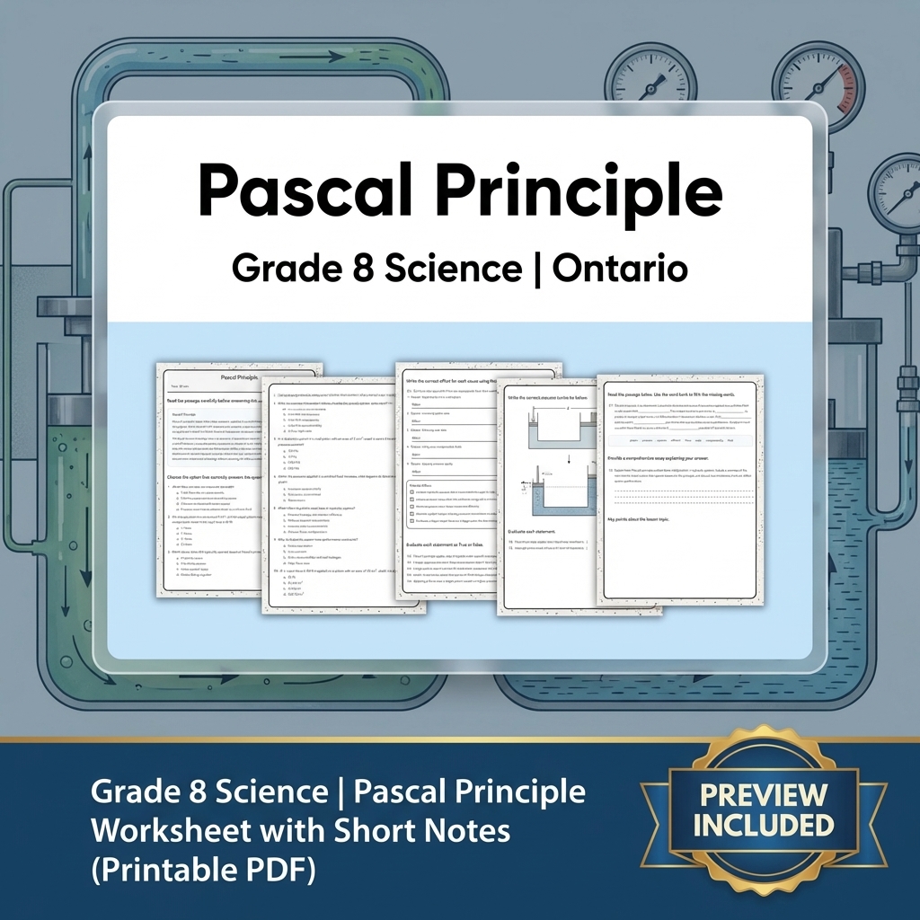 Grade 8 Science Full Year Bundle | Water Systems & Hydrostatics Curriculum — included worksheet 48