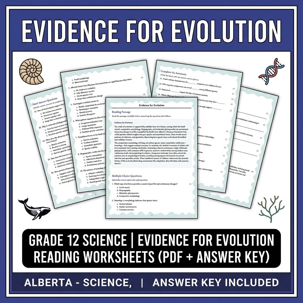Grade 12 Science UNIT Bundle: Molecular Genetics, Evolution & Ecology Activities — included worksheet 13