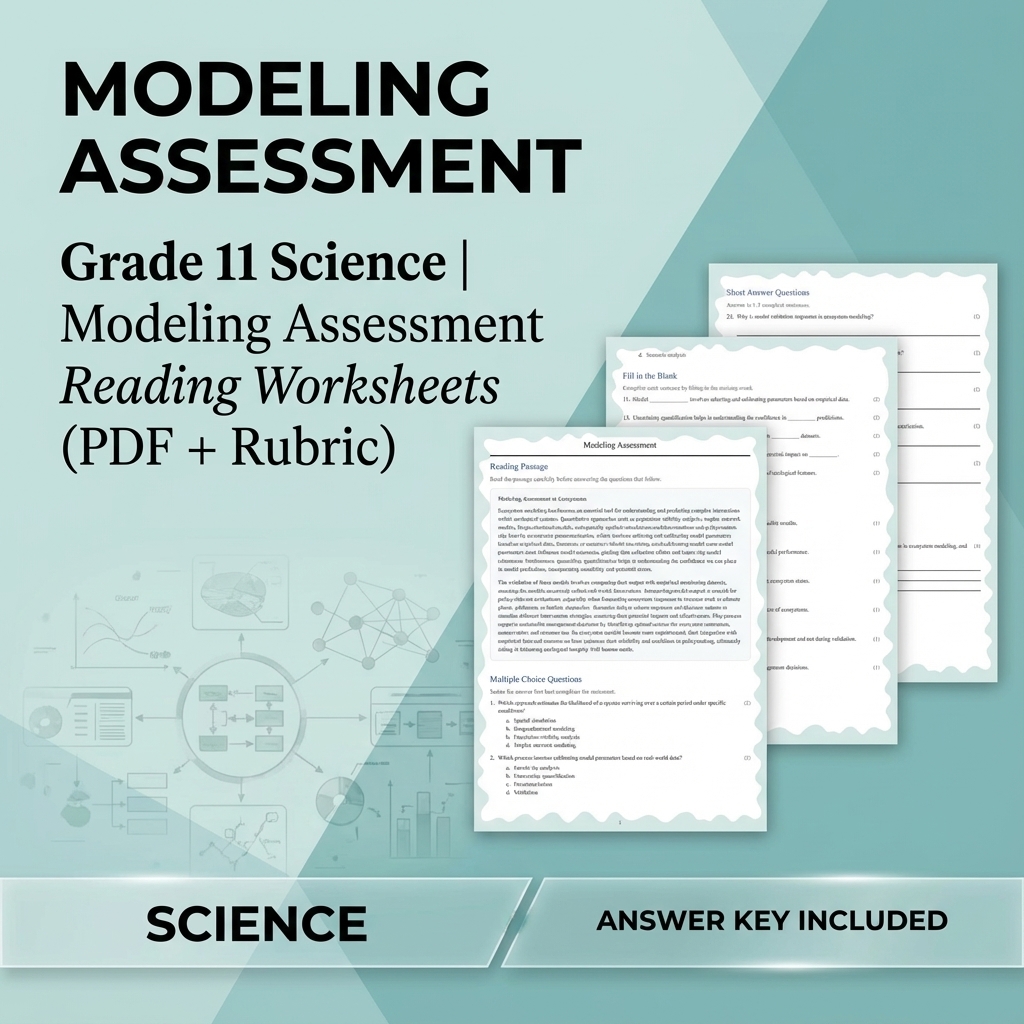 Grade 11 Science Bundle | Waves, Ecology, Physics & More (Answer Keys) — included worksheet 45