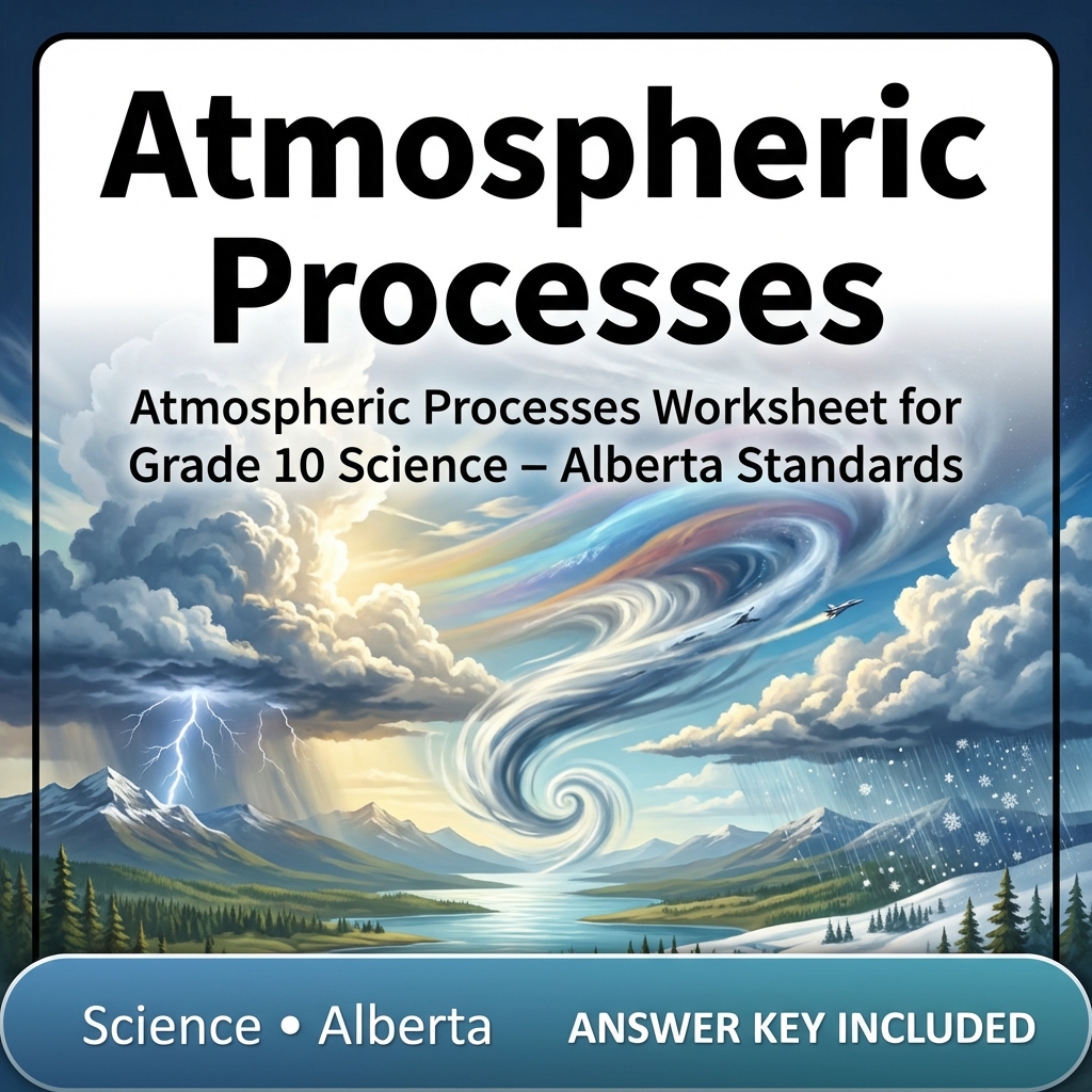 Atmospheric Processes Worksheet for Grade 10 Science – Alberta Standards
