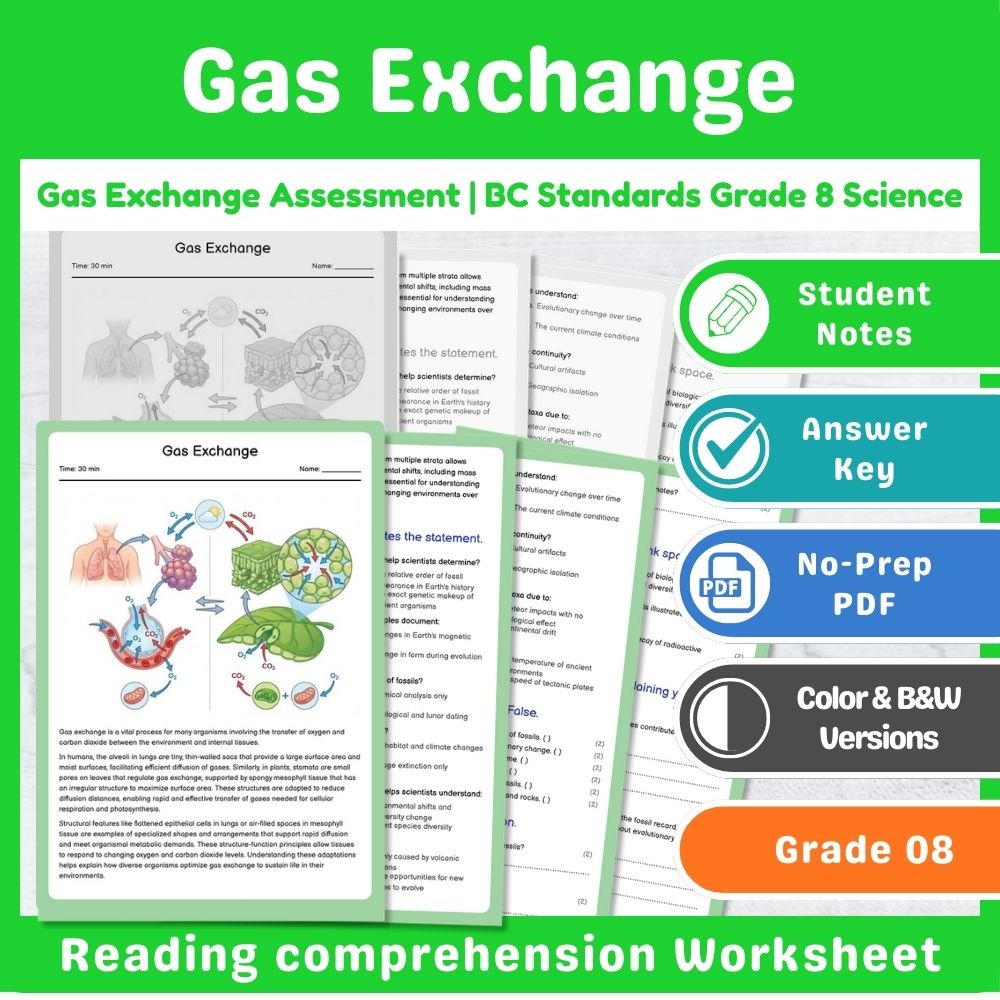 Grade 8 Science – Cell Structure & Function Assessment | Standards-Aligned Unit — included worksheet 12