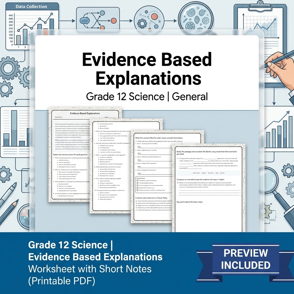Grade 12 Evidence-Based Scientific Modeling Science Full-Year Bundle: General — included worksheet 33