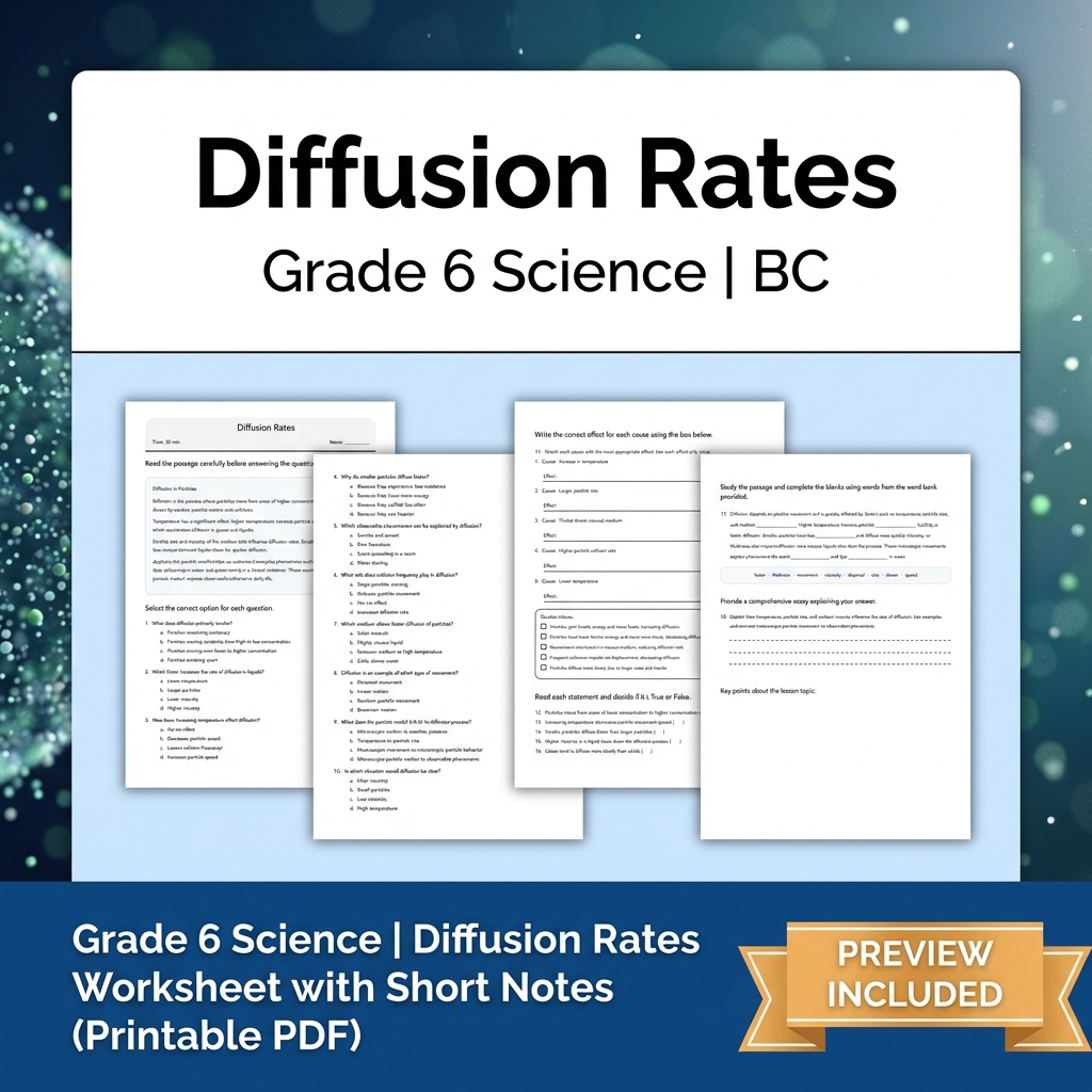 Grade 6 Science | Matter, Properties & Change UNIT Worksheet Bundle  — included worksheet 11