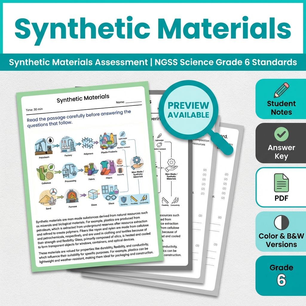 Grade 6 Science Full Year Bundle | NGSS Assessment Resources (Printable) — included worksheet 35