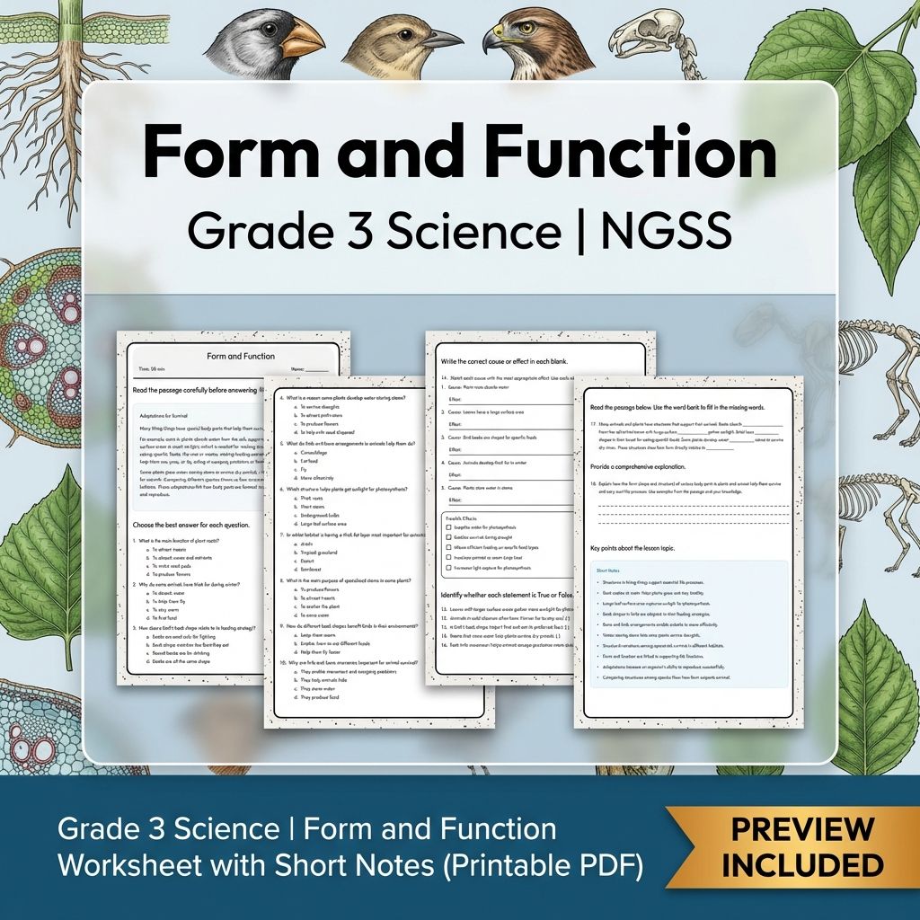 Grade 3 Science Worksheet Pack (NGSS Aligned) | Full Year Curriculum Bundle — included worksheet 11