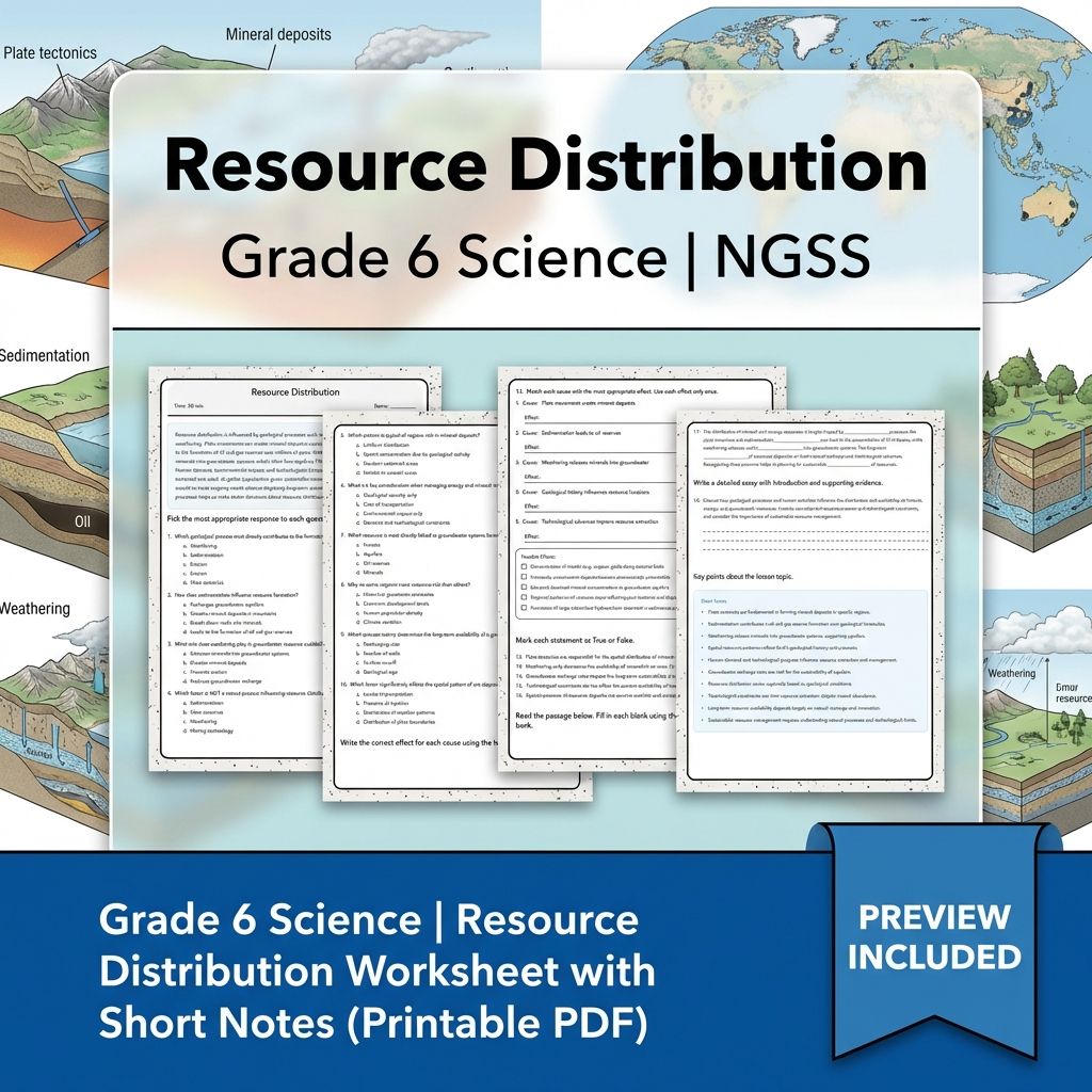 Grade 6 Science Worksheet Bundle | NGSS-Aligned Full Year Resource Pack — included worksheet 32