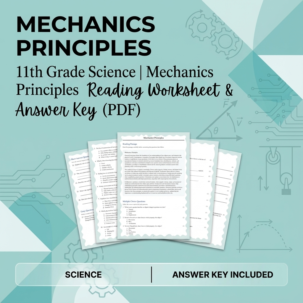 Grade 11 Science Bundle | Waves, Ecology, Physics & More (Answer Keys) — included worksheet 46