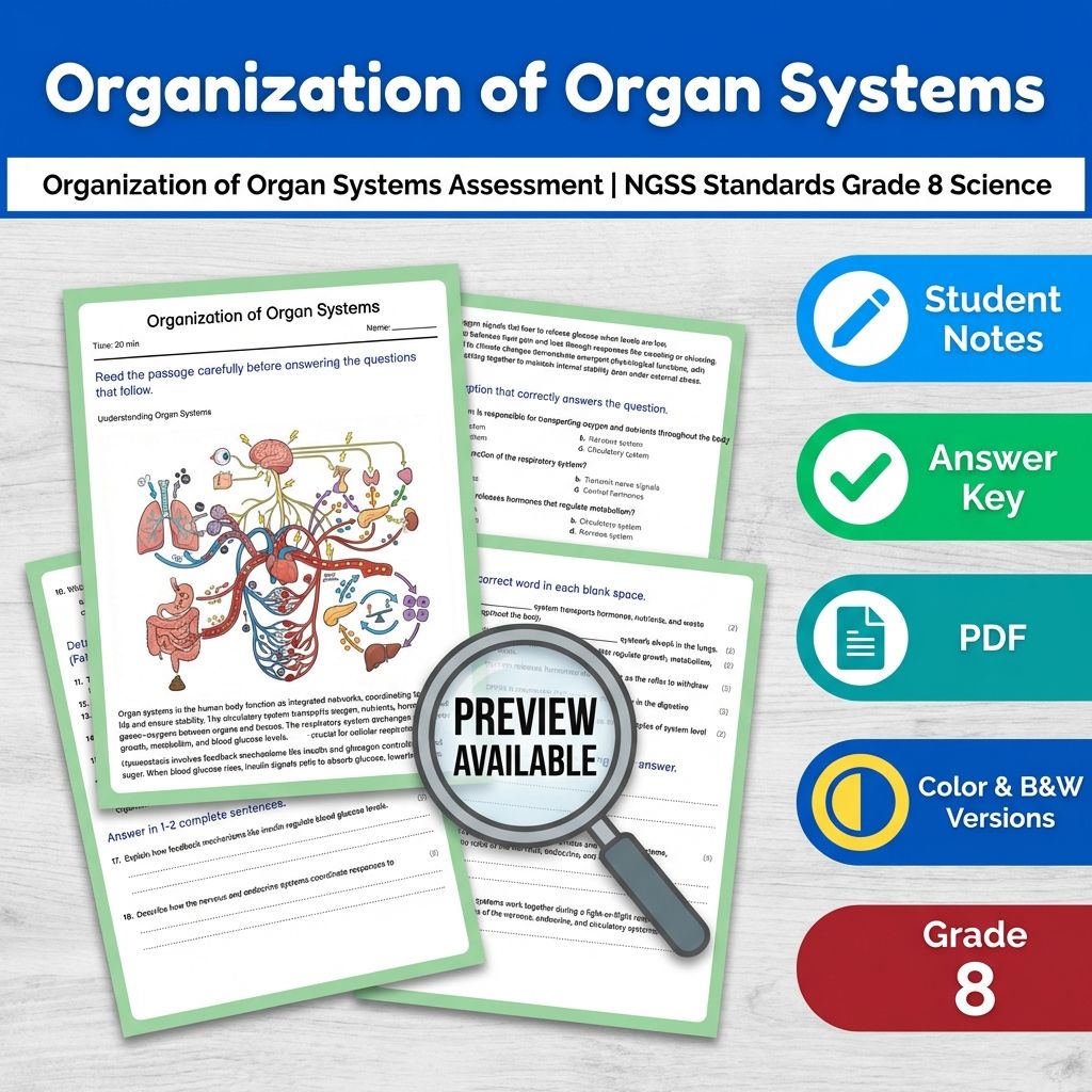 Grade 8 Science Full Year Bundle | NGSS Assessment Worksheets & Resources — included worksheet 37