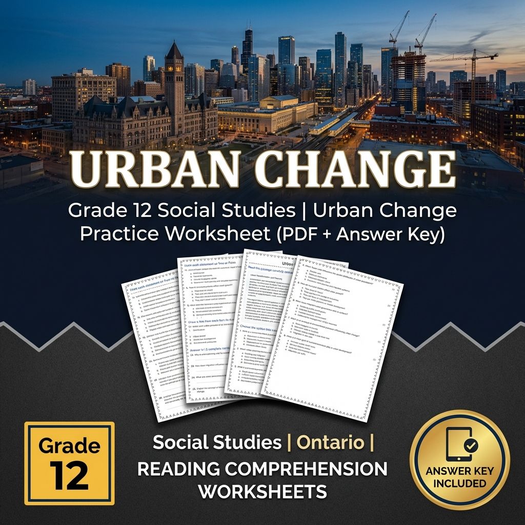 Grade 12 Social Studies | Urban Change Practice Worksheet (PDF + Answer Key)