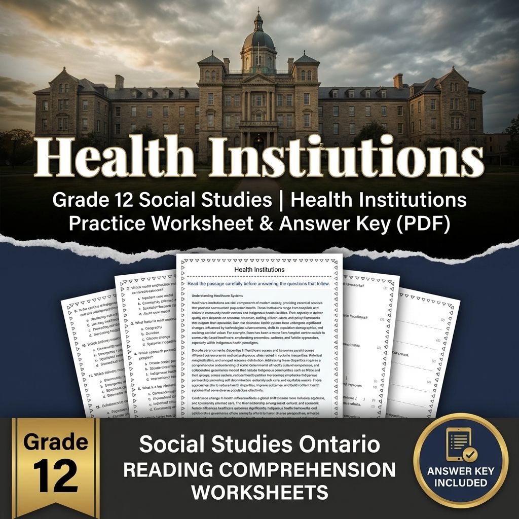 Grade 12 Social Studies | Health Institutions Practice Worksheet & Answer Key