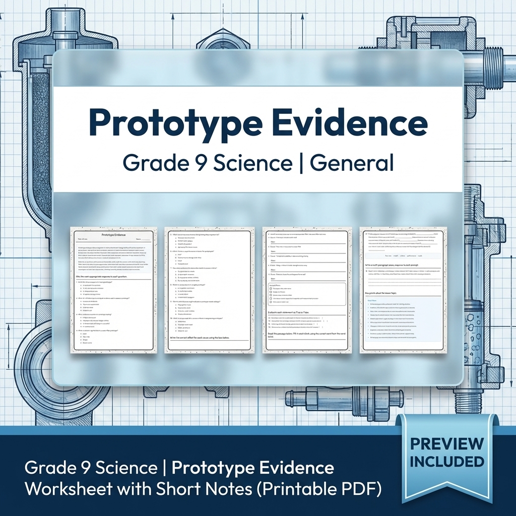 Grade 9 Engineering Design Science Lesson Bundle: General Framework — included worksheet 5