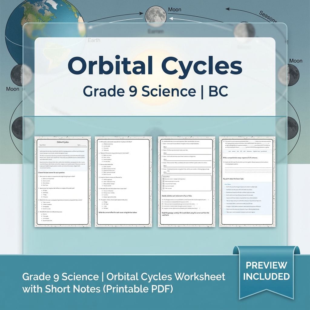 Grade 9 Science | BC Framework Lesson Bundle on Earth Systems & Climate — included worksheet 9
