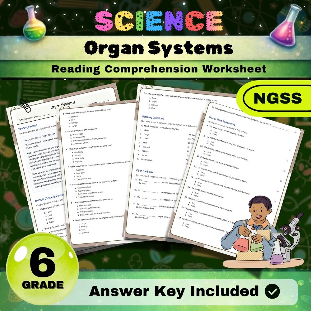 Grade 6 Science Worksheets Bundle | NGSS-Aligned — included worksheet 35