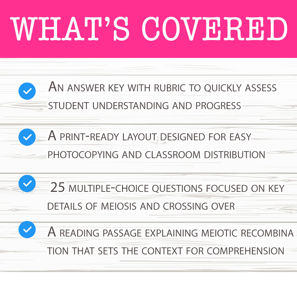 Grade 11 Science worksheet mcq paper worksheet — Grade 11 Science — Worksheet MCQ Paper for Mastering Meiotic Recombinatio…