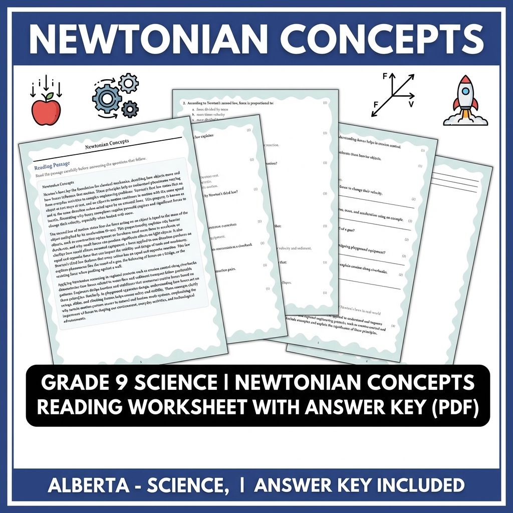 Grade 9 Science | Physics, Biology & Chemistry Mastery (Answer Key Included) — included worksheet 43