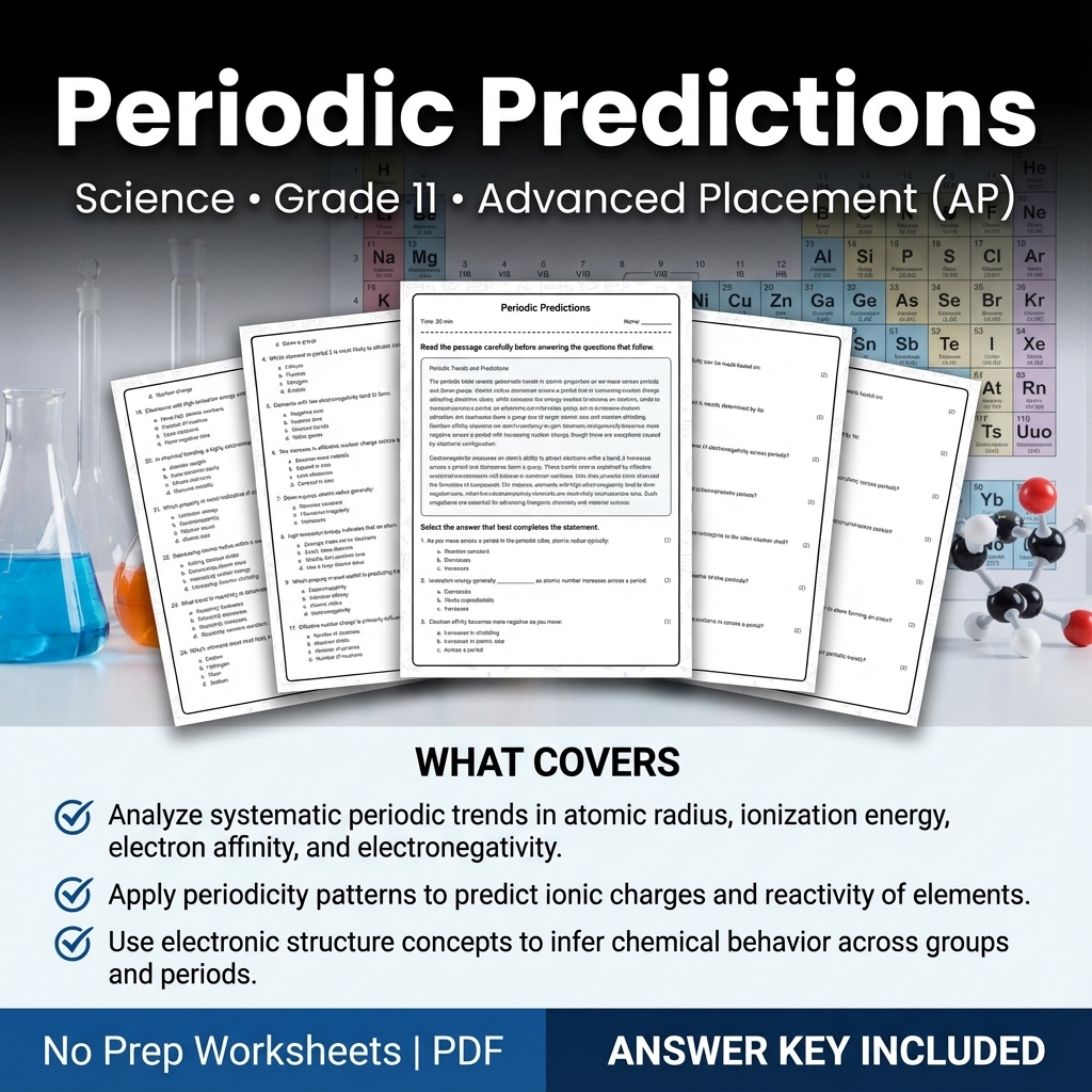 Grade 11 Science Worksheet Bundle | Earth's Systems, Chemistry & Physics — included worksheet 44