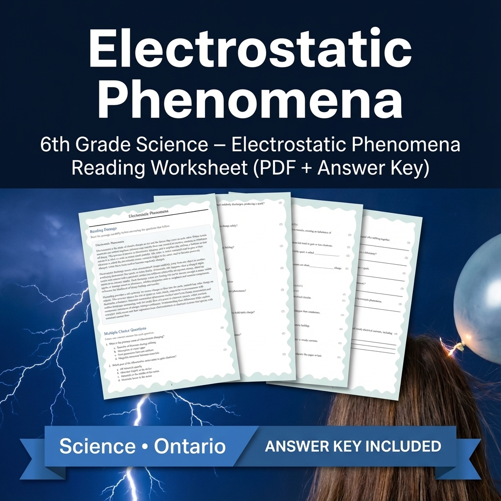Grade 6 Science – Ecology, Circuits, Astronomy & More (PDF + Answer Key ) — included worksheet 39