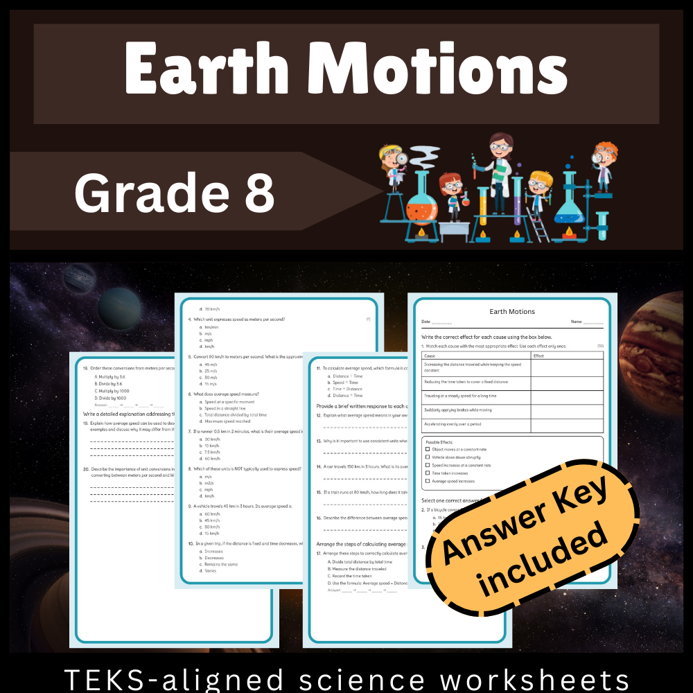 Grade 8 Science Worksheet Bundle | Ecosystems, Matter, Motion & More (TEKS Aligned) — included worksheet 41