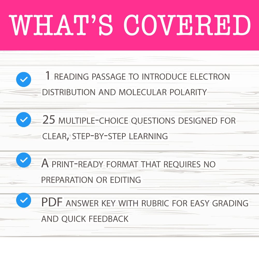 Grade 11 Science worksheet mcq paper worksheet — Grade 11 Science — Worksheet MCQ Paper for Electron Arrangement and Polar…