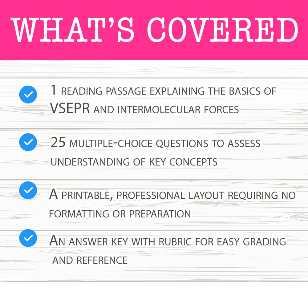 Grade 11 Science worksheet mcq paper worksheet — Grade 11 Science —  VSEPR and Intermolecular Forces — page 2